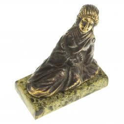 Статуэтка из бронзы на подставке из змеевика &amp;quot;Гейша&amp;quot;