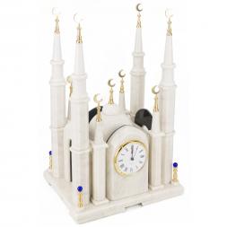 Часы "Мечеть" из мрамора большая