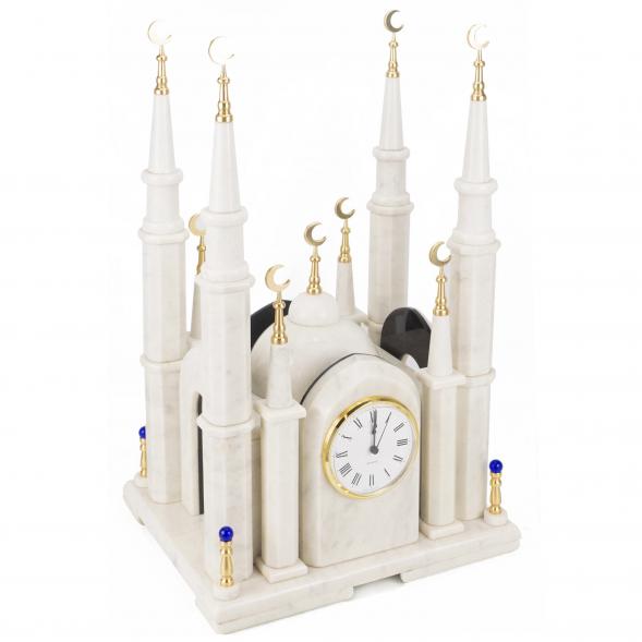 Часы &amp;quot;Мечеть&amp;quot; из мрамора большая 116852