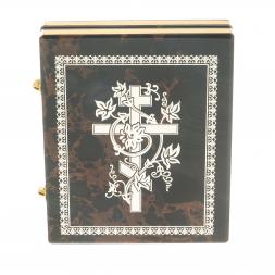 Икона складная "Св. Серафим Саровский" камень обсидиан