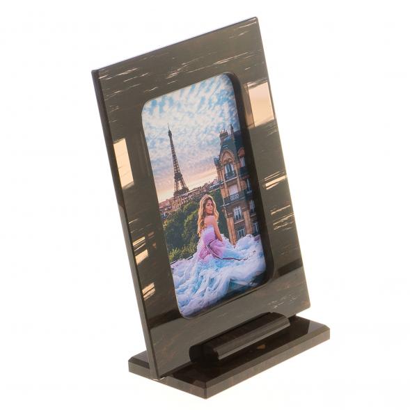 Рамка для фото 10х15 см черного из обсидиана 124712