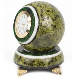 Часы Шар Антистресс из змеевика 10 см