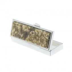 Таблетница на 3 отделения камень жельбертит цвет серебро