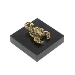 Сувенир из бронзы &amp;quot;Скорпион&amp;quot; на подставке долерит