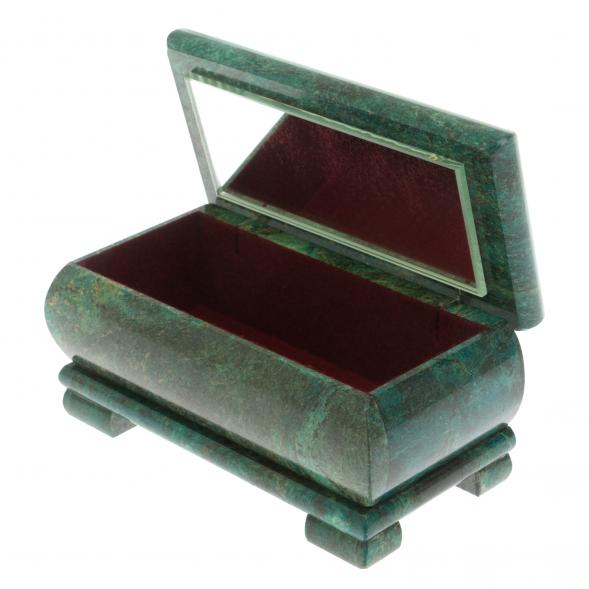 Шкатулка &amp;quot;Стая волков&amp;quot; из змеевика 16х8х7,5 см 128849