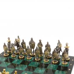 Шахматы подарочные &amp;quot;Богатыри&amp;quot; 40х40 см из змеевика