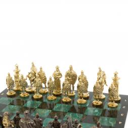 Шахматы подарочные &amp;quot;Богатыри&amp;quot; 40х40 см из змеевика