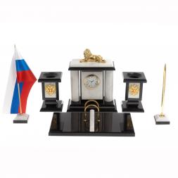 Настольный набор "Лев" из мрамора