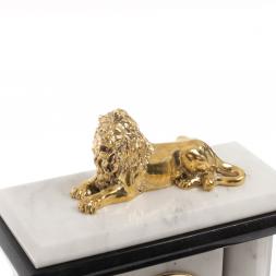 Настольный набор "Лев" из мрамора
