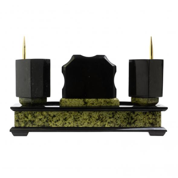 Настольный набор &amp;quot;Профессионал&amp;quot; камень змеевик 113483