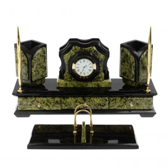 Настольный набор &amp;quot;Профессионал&amp;quot; камень змеевик 113483