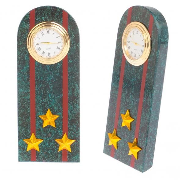 Часы &amp;quot;Погон полковник МВД&amp;quot; нового образца змеевик 113988