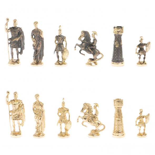 Настольные шахматы &amp;quot;Римские&amp;quot; бронза шабровский змеевик 40х40 см 126828