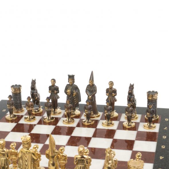 Шахматы из бронзы &amp;quot;Камелот&amp;quot; мрамор лемезит 40х40 см 126904