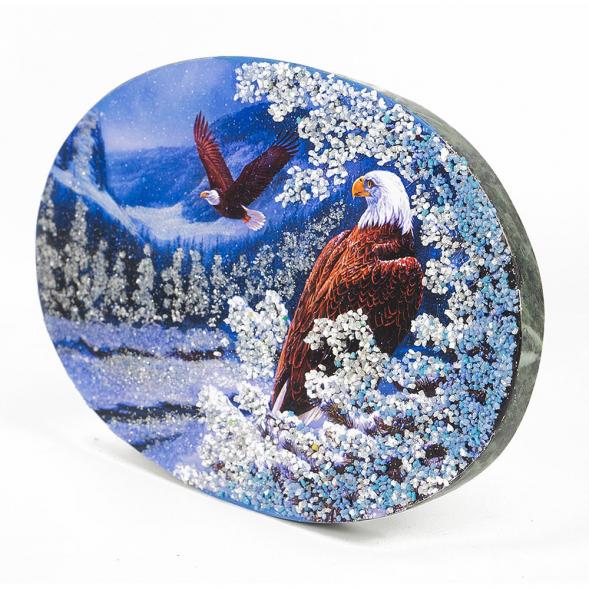 Картина из камня на подставке &amp;quot;Орел&amp;quot; 19х3,5х13 см 117980