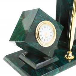 Письменный набор &amp;quot;Герб РФ&amp;quot; камень змеевик