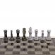 Шахматы с гравировкой &amp;quot;Турнирные&amp;quot; доска 36х36 змеевик серый мрамор 126141