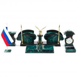 Настольный набор &amp;quot;Орел&amp;quot; змеевик