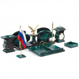 Настольный набор &amp;quot;Орел&amp;quot; змеевик