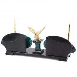 Настольный набор &amp;quot;Орел&amp;quot; змеевик
