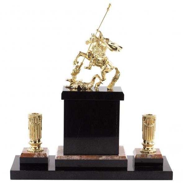 Настольный набор &amp;quot;Святой Георгий Победоносец&amp;quot; бронза креноид 120842