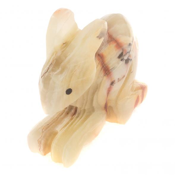 Статуэтка из оникса &amp;quot;Заяц&amp;quot; зелено-коричневый 7,5х3,2х6,5 см (3) 124646