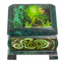 Шкатулка с иллюстрацией &amp;quot;Хозяйка медной горы&amp;quot; н1 13х10х7,5 см