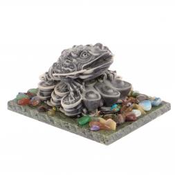 Сувенир "Жаба на монетах" из мрамолита