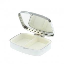 Таблетница на 2 отделения камень жельбертит цвет серебро