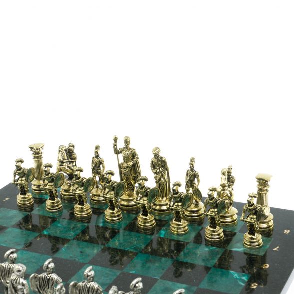 Шахматы &amp;quot;Древний Рим&amp;quot; доска 44х44 см из змеевика 128244