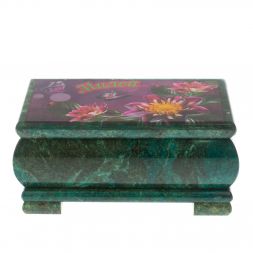 Шкатулка "Для милой" из змеевика 16х8х7,5 см