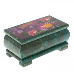 Шкатулка "Для милой" из змеевика 16х8х7,5 см