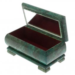 Шкатулка "Для милой" из змеевика 16х8х7,5 см