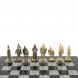 Шахматы подарочные &amp;quot;Богатыри&amp;quot; из змеевика и серого мрамора 44х44 см 129646