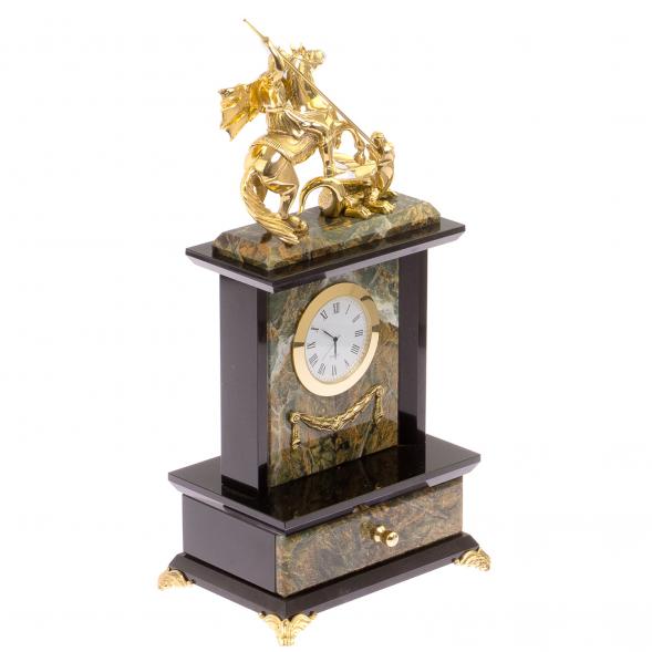 Часы &amp;quot;Георгий победоносец&amp;quot; камень офиокальцит 125304