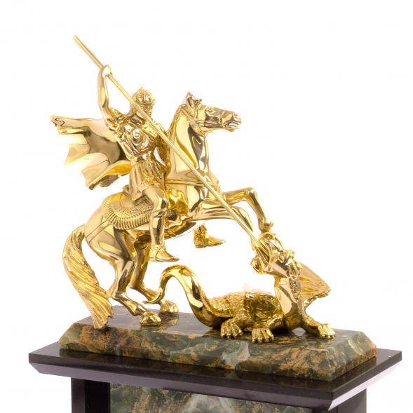 Часы &amp;quot;Георгий победоносец&amp;quot; камень офиокальцит 125304