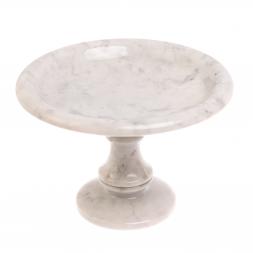 Фруктовница из белого мрамора 27х18 см