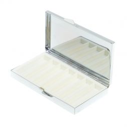 Таблетница на 7 отделений камень флюорит цвет серебро