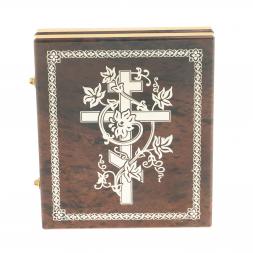 Икона складная "Св. Матрона Московская" камень обсидиан