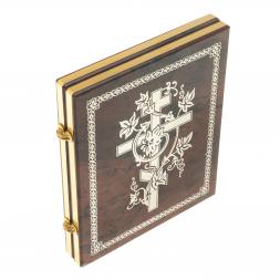 Икона складная "Св. Матрона Московская" камень обсидиан