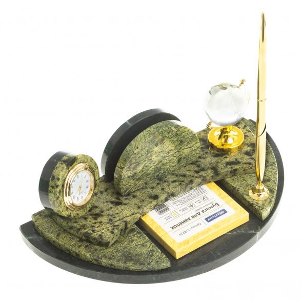 Настольный мини-набор &amp;quot;Глобус&amp;quot; камень змеевик 113254