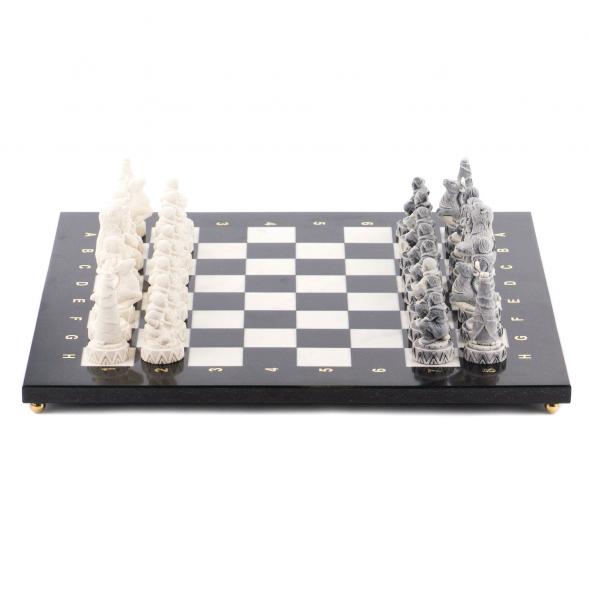 Шахматы сувенирные &amp;quot;Северные народы&amp;quot; доска 40х40 см камень мрамор 116655