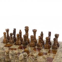 Каменные шахматы &amp;quot;Дебют&amp;quot; 38х38 см оникс ракушечник