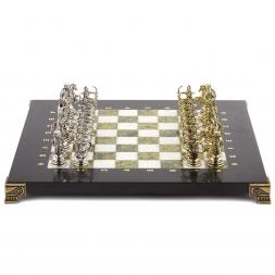 Настольные шахматы &amp;quot;Римские лучники&amp;quot; 28х28 см камень мрамор змеевик