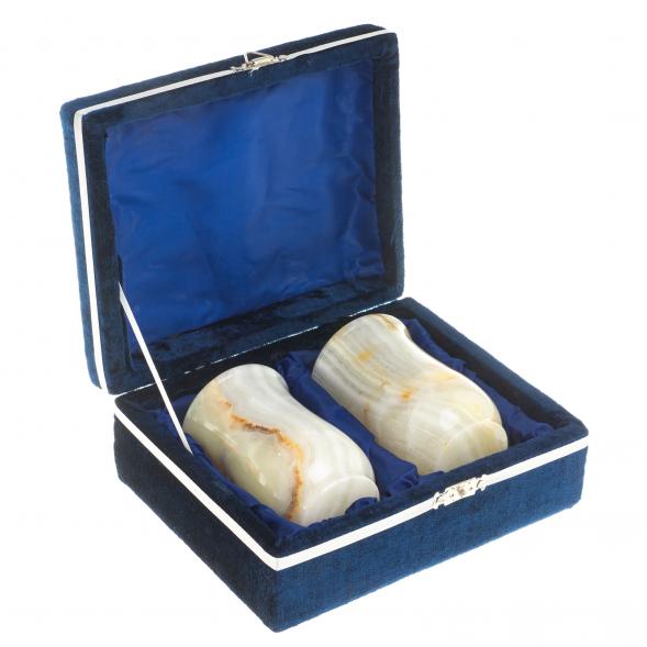 Набор стаканов 2 шт в футляре камень оникс 150 мл 6,2х9,2 см (2,5х4) 123926