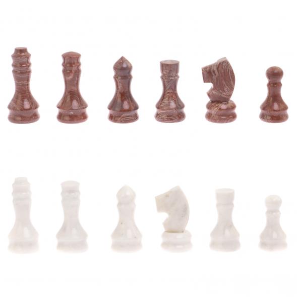 Шахматы с гравировкой &amp;quot;Греческий орнамент&amp;quot; доска 40х40 см лемезит мрамор 126144