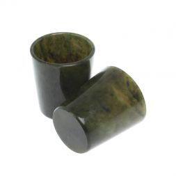 Набор стопок 2 шт "На посошок" из нефрита 30 мл 4х4х4,5 см