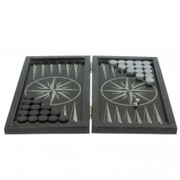 Нарды каменные &amp;quot;Волк и медведь. Роза ветров&amp;quot; из габбро-диабаза