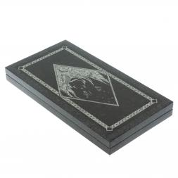 Нарды каменные &amp;quot;Волк и медведь. Роза ветров&amp;quot; из габбро-диабаза