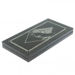 Нарды каменные &amp;quot;Волк и медведь. Роза ветров&amp;quot; из габбро-диабаза